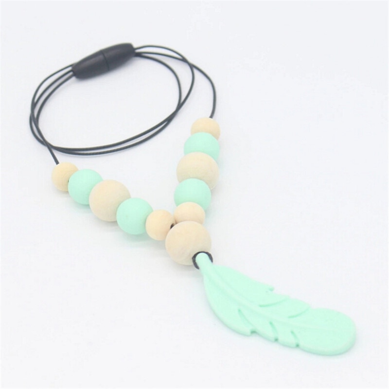 Baby Teething Necklace Food Grade Silicone Beads Long Chain Baby Goods Silicone Bead Nurse Gift For Baby Teether